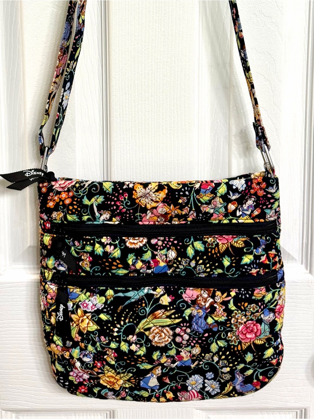 Vera Bradley x Disney Classics Triple Zip Hipster Crossbody Bag Retired Print
